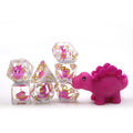 New Low-cost 16mm Game Dice Set with DND Inclusion Hot pink Slugfest Animal Transparent Soft Edge Resin