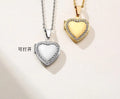 Heart Openable Photo Box Pendant Necklace Personalized Waterproof Gold Plated Unfade Stainless Steel Jewelry Necklace