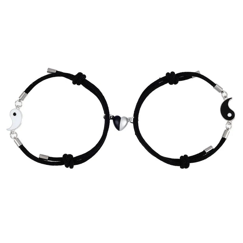 2022 New Yin Yang Adjustable Cord Matching Bff Friendship Relationship Best Friend Bracelets for 2