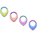 G23 Titanium Nose Piercing 16G Segment Clicker Nose Ring Anodizing Color Water Drop Style Fashion Earrings 8mm 10mm Jewelry