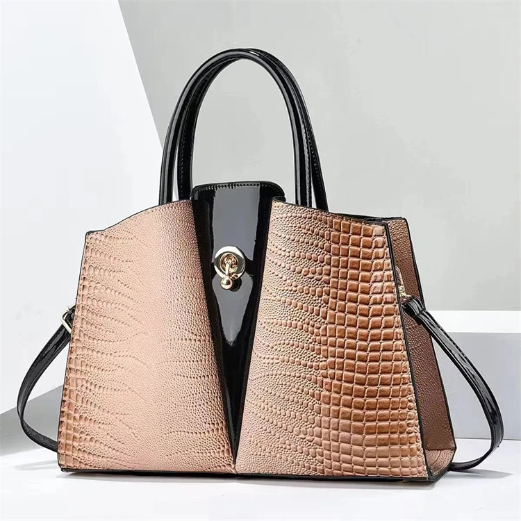 Custom Brand White Stylish Shoulder Designer Large Leather Tote Ladies Handbag Online Supplier
