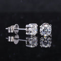 Starsgem 14K 18K Gold Man Made Diamond Earrings 0.5 Carat Round Sparkling Lab Diamond Earrings