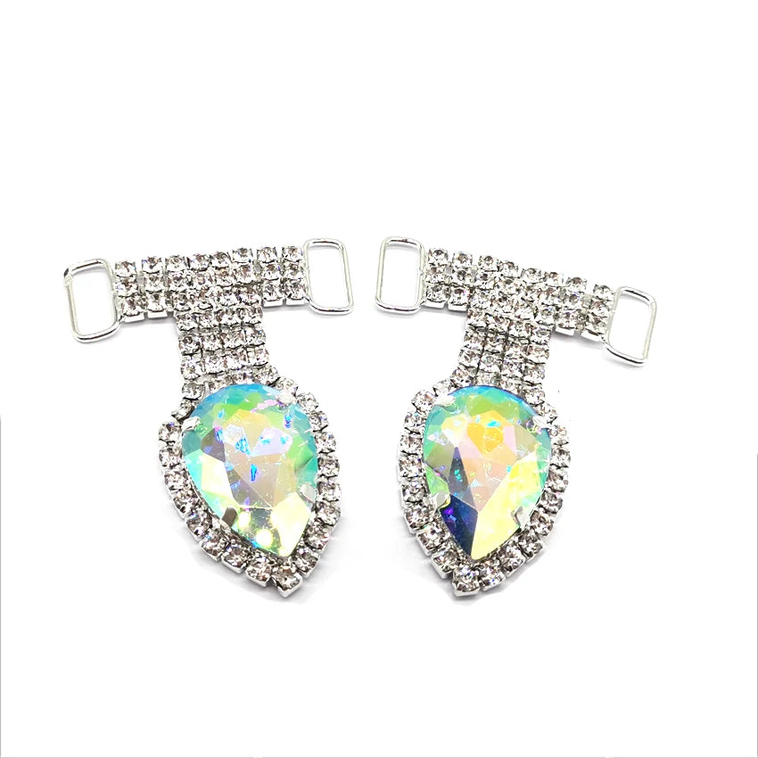 Sparkling Swimwear Clasp Swimsuit Connectors Buckle Crystal Rhinestone Bikini Connector