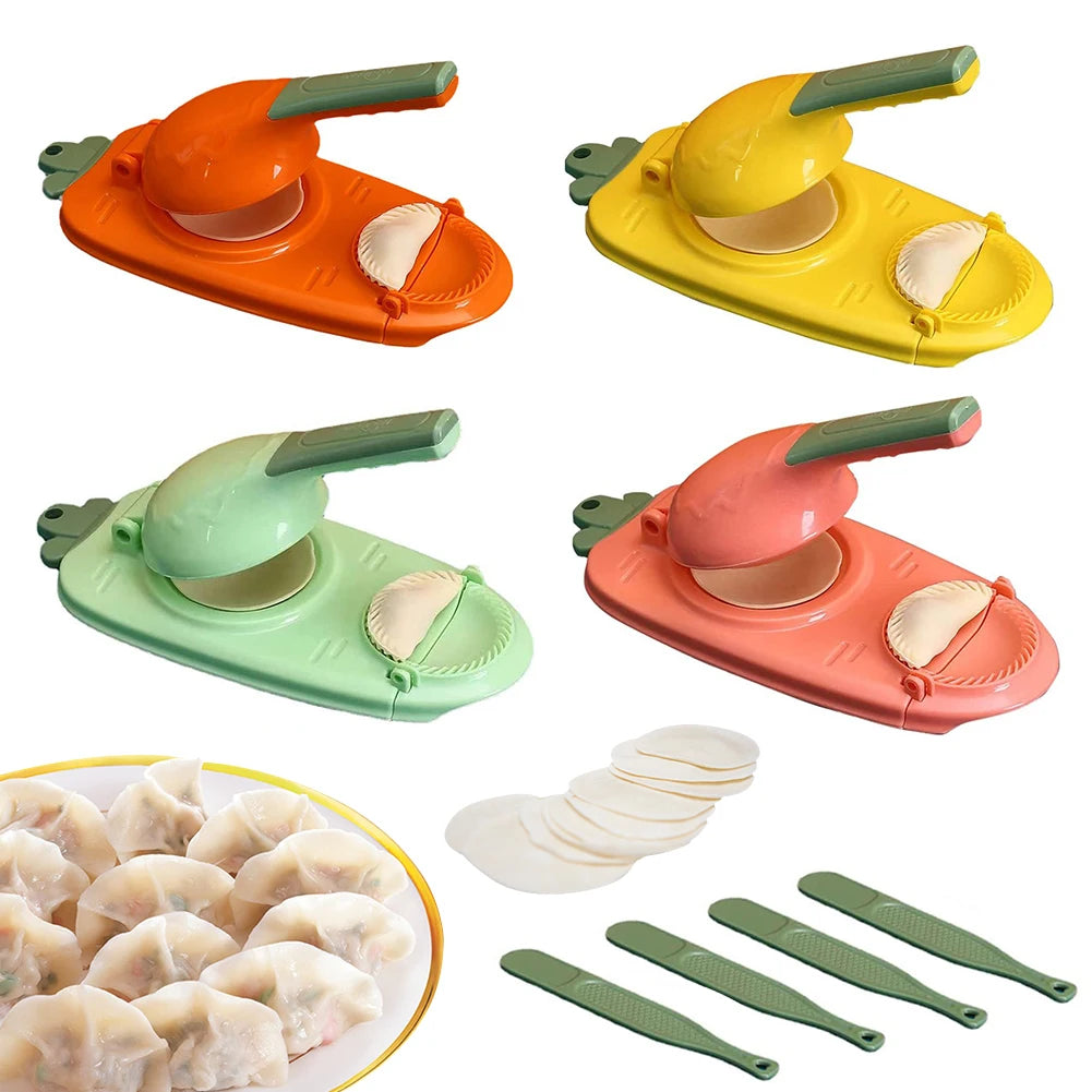 New Arrivals Kitchen Gadgets New Year Tool DIY Plastic Machine Manual 2 in 1 Dumpling Maker for Press Dumpling Maker Molds