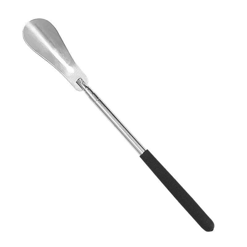 Hotel Household Stainless Steel Shoe Lifter with Long Flexible Handle Customized OEM Shoe Helper Shoehorn for Shoes and Boots