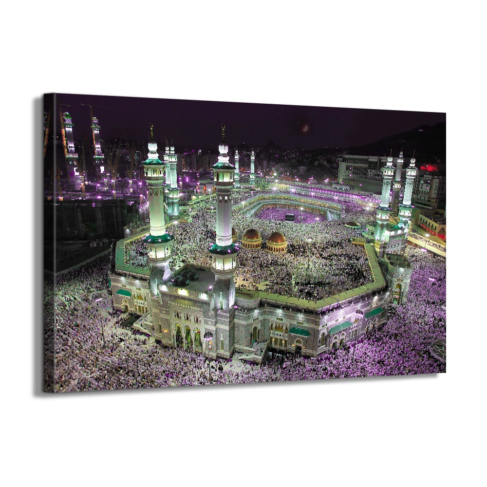 Muslim Mecca Sacred Religious Building Inkjet Slam Painting Canvas Wall Art