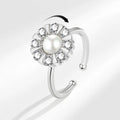 Cubic Zircon Adjustable Rotatable Calming Worry Fidget Anxiety Diamond Ring Relieving Anxiety Stress Fidget Spinner Rings
