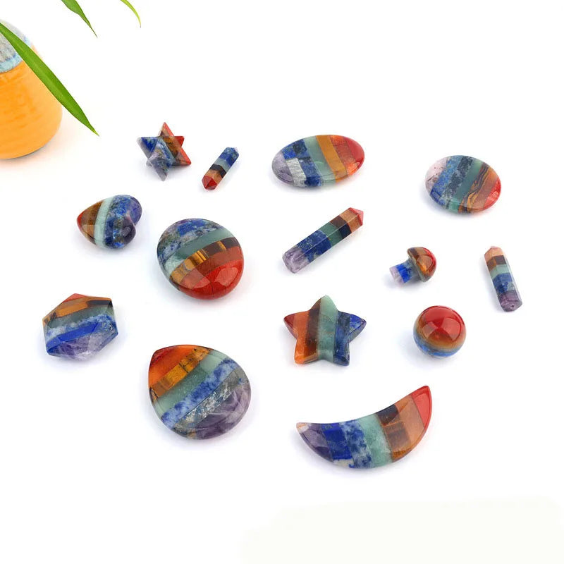 DIY Wholesale Natural Custom Gem Crystals Healing 7 Chakra Stones of Crystal Pendent Jewelry