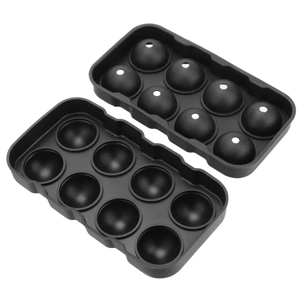 Hot Selling Portable 6 Holes Reusable Whiskey Ice Cube Sphere Maker Mold Silicone Ice Ball Maker