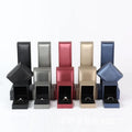 Modern Lady Faux PU Leather Jewelry Ring Storage Display Box Light Luxury Custom Logo Packaging