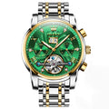 OLEVS 9910 2022 Luxury Men Mechanical Watches Automatic Stainless Steel Waterproof Relogos Olevs Transparent Men Fashion Watch