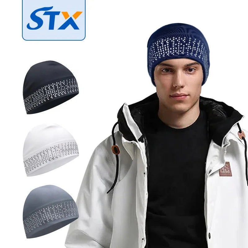 Shuntaixin Windproof Polar Fleece Warm Reflective Winter Ski Cap for Men Women Fisherman Beanie Running Hat Custom for the Cold