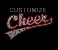 Customizable Factory Logo Design Topaz Free Sample Cheer Mom Ready Wholesale Rhinestone Heat Transfer Decals