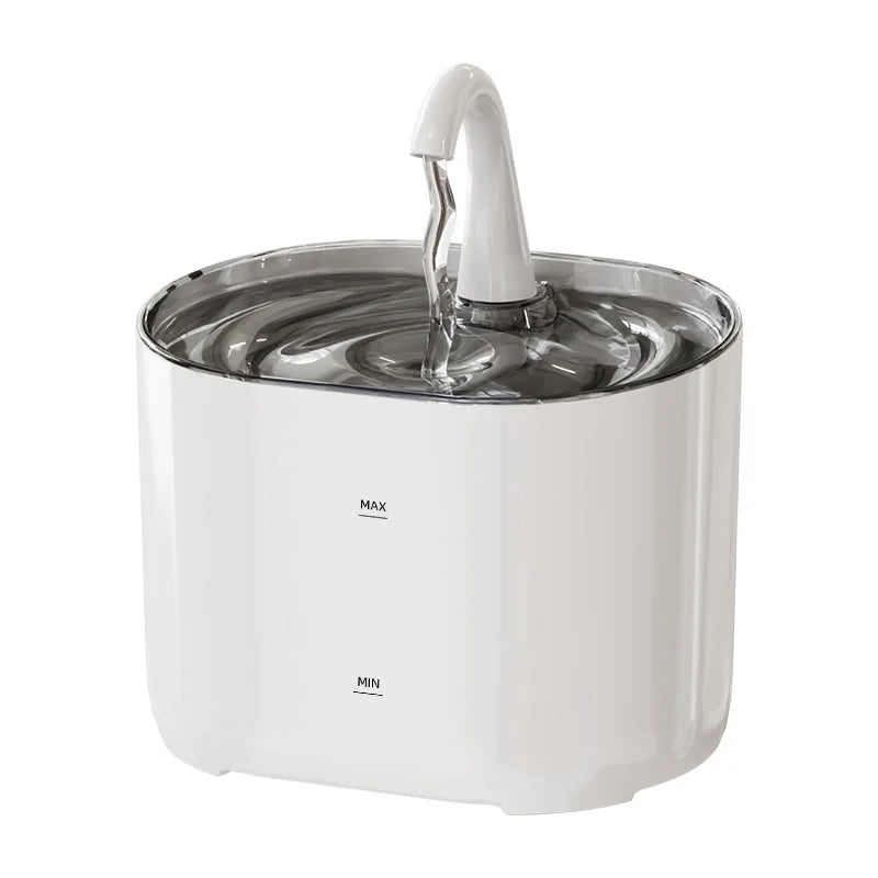 Premium 2.2L Capacity Swan-Shape Automatic Smart Circulating Pet Water Fountain Dual Filtration System Quiet Energy-Saving