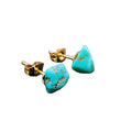 Fashion Bulk Wholesale Jewellery Earrings Trendy Natural Stone Earrings Handmade Turquoise Gemstone Tarnish Free Stud Earrings
