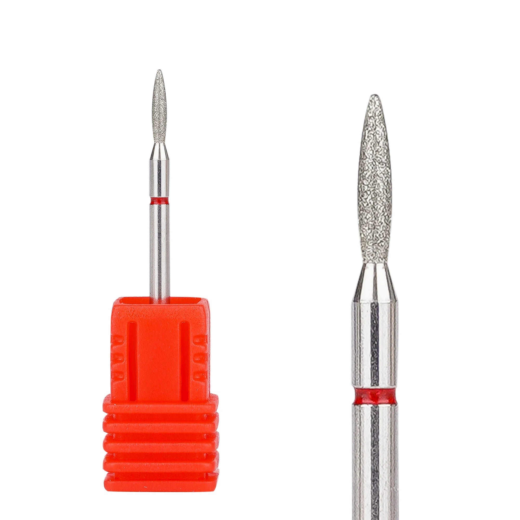 1.8mm Flame Shape Diamond Nail Drill Bits for Cuticle Cleaning and Dead Skin 3/32" Milling Tools Diamond Nail Drill Bit