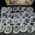 Natural Wholesale Price Crystal Gemstone Bowl Clear Quartz Moon Shape Bowl  for Healing