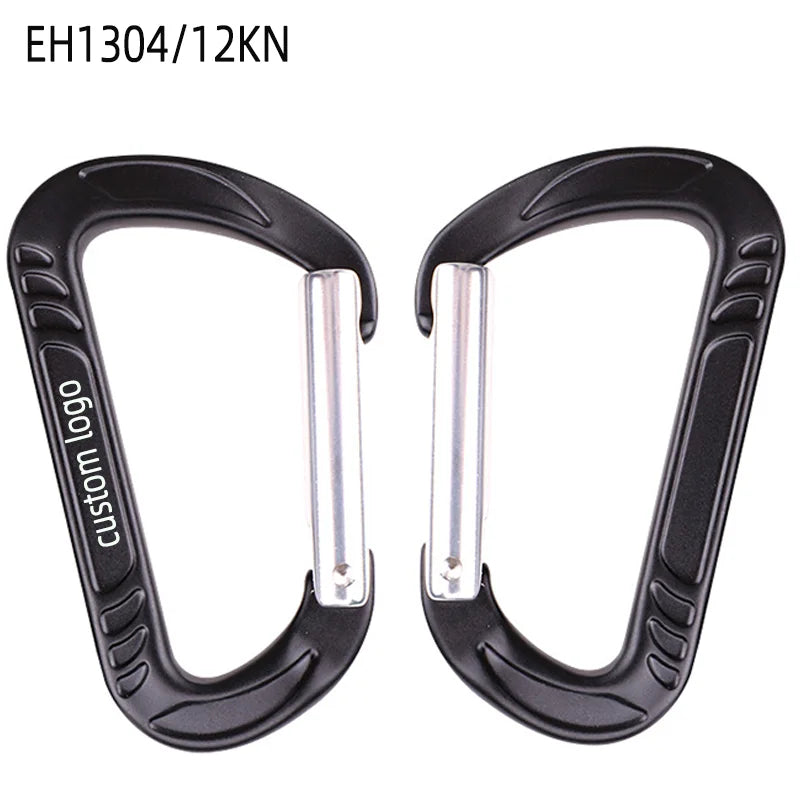 12kn Aluminum Camping Carabiner Hooks for Dog Leashes Frog Carabiner Clips for Outdoor Adventures