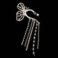 Silver Color Crystal Butterfly Earrings Ear Clips Ear Cuff for Women Non-Piercing Zircon Clip Earrings Party Jewelry Gifts