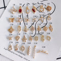 Delicate Gold Plated Color Zircon Swan Butterfly Owl Elk Flower Pendant for Diy Earrings Necklace Bracelet Jewelry Accessories