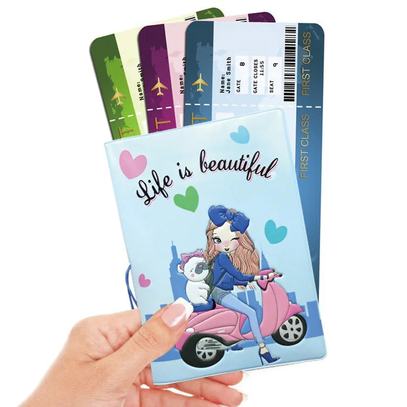 Factory Wholesale Passport case Custom logo Cheap Price Passport Bifold Wallets Leather Passport Ticket Holder Covers for Travel