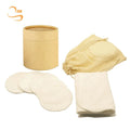 Eco-friendly 3.15" Round Soft Bamboo Terry Face Cleansing Pads Laundry Bag Reusable Bulk Bamboo Make up Remover
