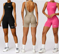 OEM Custom Seamless Yoga Sports Bodysuit & Jumpsuit Popular 5-Piece Gym Clothes Crop Top Leggings & Workout Set