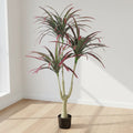 New Plastic Horsetail Spider Blue 5 Forked Branch 87 Leaf Artificial Tree 115cm