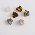 Custom Korean Acetate Hair Claw Cute Girls Mini Hair Claw Clips Round Hollow Design Claw Clips for Women