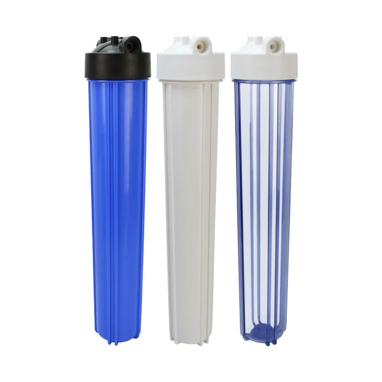 20 Inches White/Blue/Clear Water Purifier Accessories Max Water Pressure 45Kgs Housing
