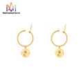 Personalized Customized Gold Plating Birth Flower Earrings Stainless Steel Earrings for Women Jewelry