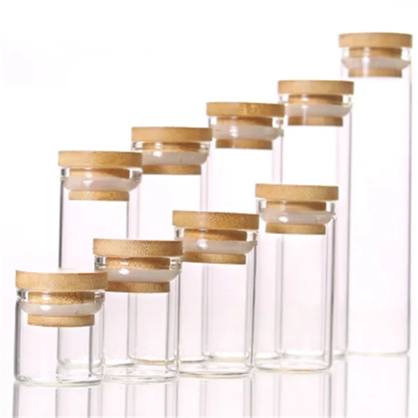 Wholesale 100ml 3oz 4oz 6oz Home and Kitchen Round Food Storage Jar Glass Airtight Food Canister with Bamboo Lid