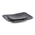 Wholesale Custom Unbreakable Dinnerware 13 Inch Rectangular Plastic Plates Restaurant Black Melamine Dinner Plates
