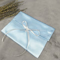 Luxury Custom Printed Blue Envelope Satin Bag Purse Clothing Shoe Hair Wig Packaging Dust Gift Bag Silk Pouch Dust Bag
