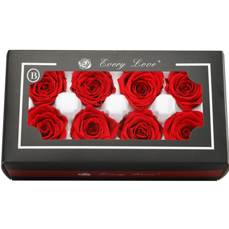 Grade B Real Preserved Rose Flower M Size 4 to 5 cm Big Rose Head Eternal Roses for Valentine Gift Making