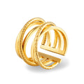 Best Sale INS Three-Dimensional X-Shaped Cross Serpentine Pattern 316L Stainless Steel Ladies Ring