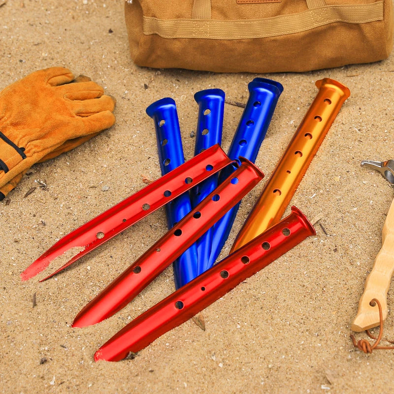 JW-035 Wholesale Beach Sand Tent Pegs Camping Accessories Lightweight Aluminum Tent Stakes