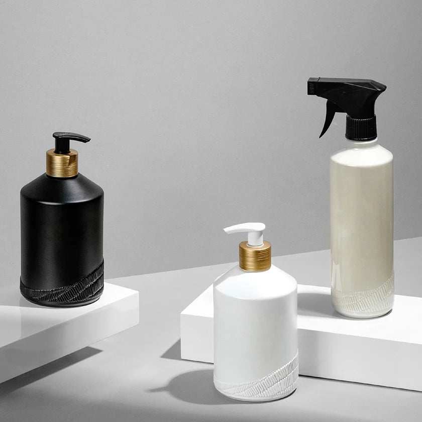 Luxury  500ml PET Plastic Bottle  Shampoo Lotion Pump  Bottle Free Sample Custom Capacity Flat Shoulder Lotion Bottle