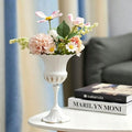 High-end Luxury Niche Ins Style High Foot Iron Vase Carving Simple Art Design Flower Pot Hotel Restaurant Home Decor Ornaments