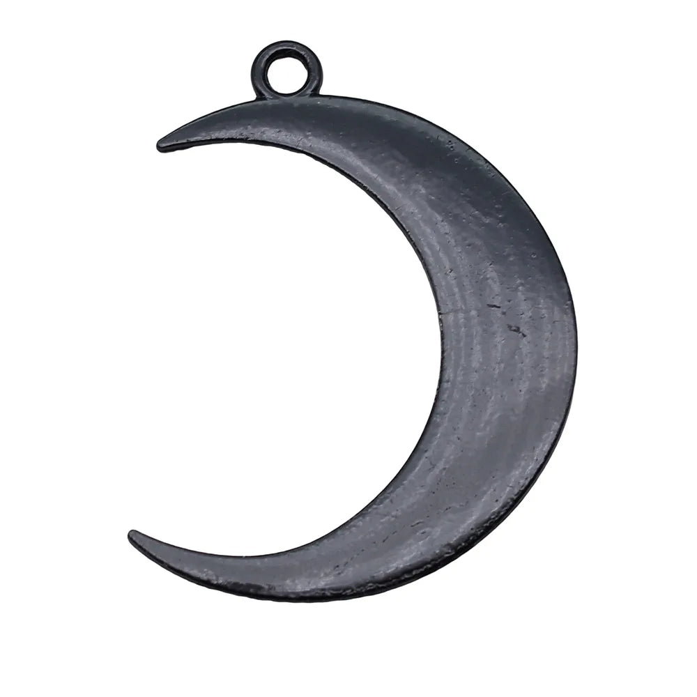 AA016510 44x32mm Antique Silver Plated Moon Handmade Charms Pendant Diy Jewelry Making Findings for Bracelet Necklace