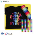 Easy to Cut Gradation rainbow Film Glitter Vinyl Heat Transfer Film Best for Shirts Glitter Heat Transfer Vinyl Rolls