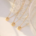 Personalised Hip Hop Jewelry Necklace Geometric Oval Pendant Stainless Steel 18k Gold Chain Necklace Bijoux Acier Inoxydable