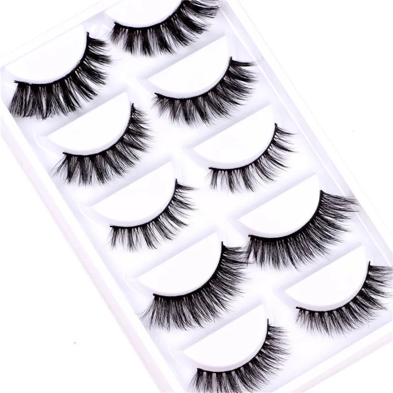 FX-S11 Eye Lashes Wholesale 5 Pair False Eyelashes Mixed Full Strip Eyelashes Handmade 3D Eyelash Extensions Customize Lashes