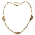Delicate Women Jewelry Alloy Chain Natural Stone Moon Choker Necklace