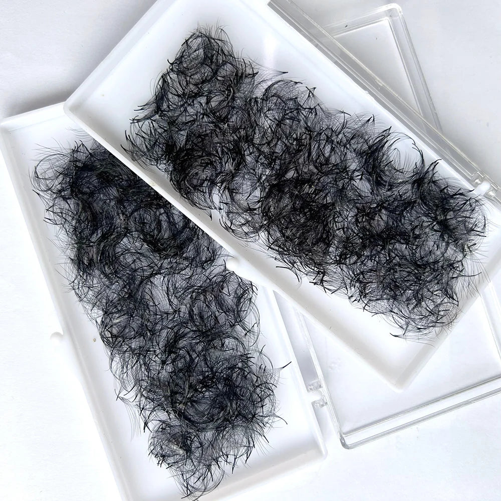 Premium Short & Long Stem Premade Volume Fans Super Soft Loose Eyelash Extensions with Pointy Base Pre-Made Eyelash Fans