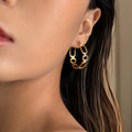 NEW VINTAGE WOVEN GARDEN HOLLOW EARRINGS HOT Dazan Winter INS 18k Gold Plated Hypoallergenic Stainless Steel Lady Jewelry Gift
