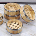 BAMBUS Stainless China Handmade Net Mat Woven Food Cooker Bamboo Basket Steamer With Stainless Steel