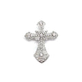 Wholesale Silver and Gold Plated Crystal Rhinestone Cross Brooch Children's Wedding Accessories