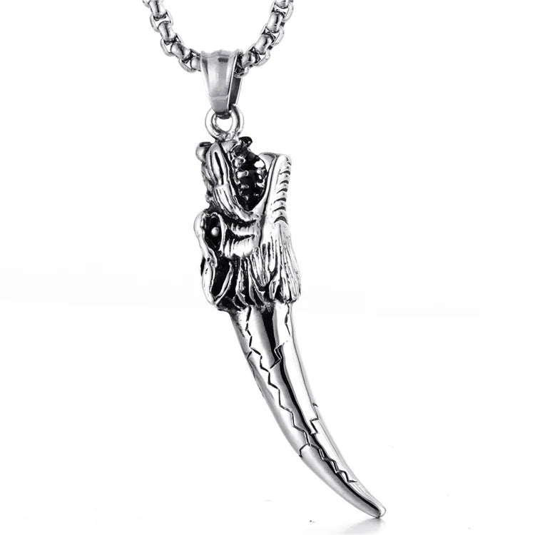 Vintage Retro Styme Mens Pendant Wholesale Dragon Wolf Heath Jewelry Stainless Steel Gothic Pendant for Wholesale
