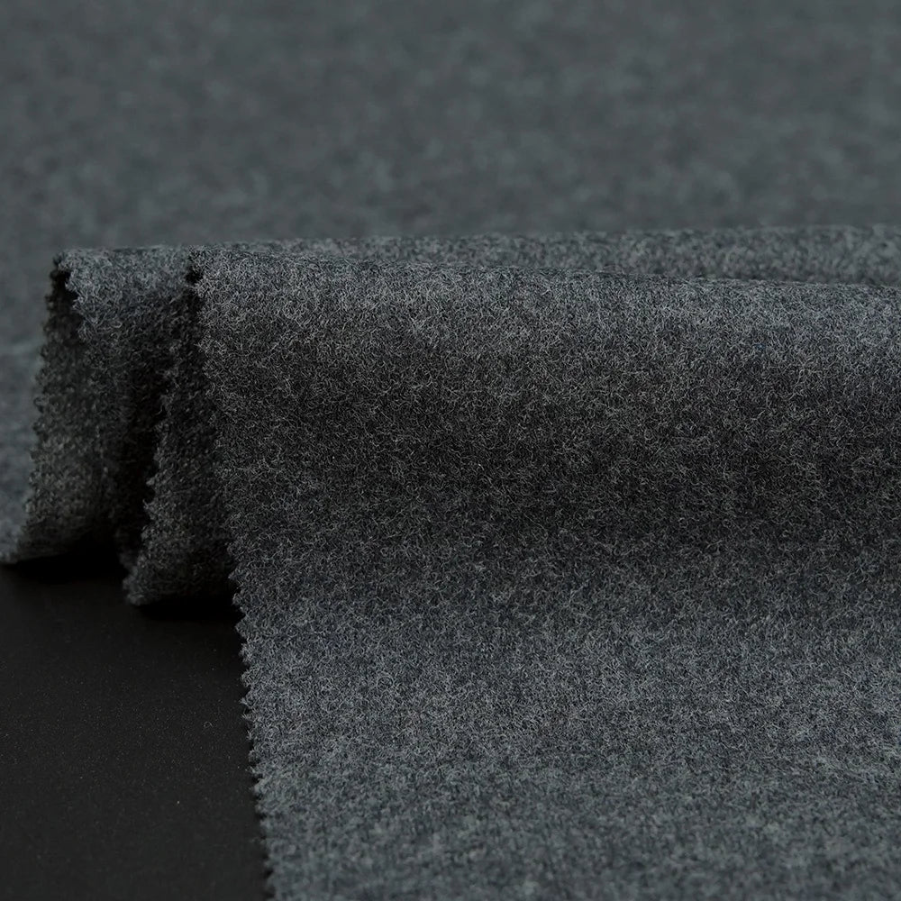 Soft Merino Wool Blend Interlock  Fabric 45%W 5%N 12%P 7%V 31%C  for Fashion Clothing  Casual Suit Pants Skirts